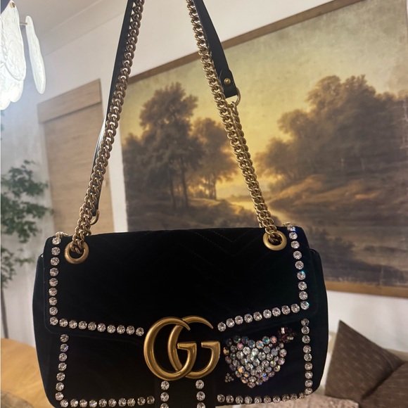 Gucci Black Shoulder Bag with Gold and Silver Accents - Picture 3 of 12